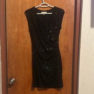 Elegant Black Sequin Dress